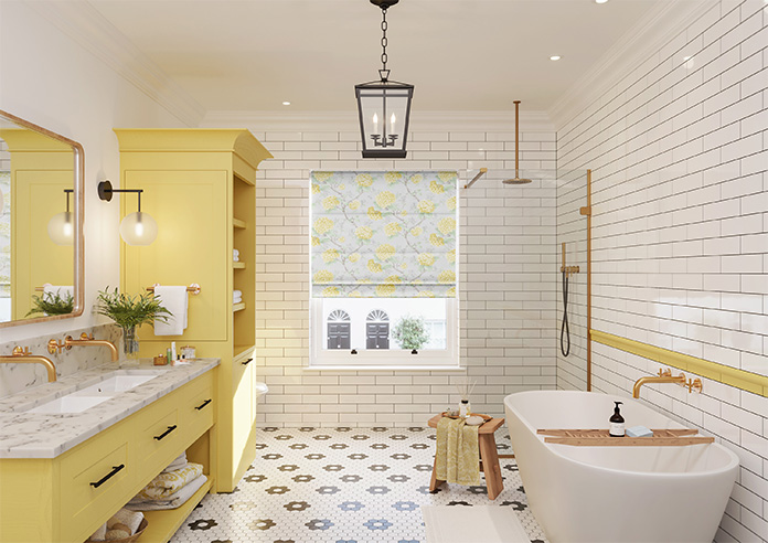 Bouquet Velvet, Primrose - Motorised Roman Blind - Image 8